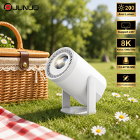 Projecteur Turn1 Android 14 LCD 200 Lumens, luminosité élevée, rapport de projection courte portée, interface 8K, design portable pour le monde entier