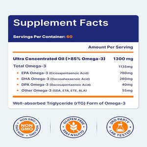 Cápsulas blandas de aceite de pescado Omega 3, EPA y DHA de alta calidad OEM/ODM, mejoran la inmunidad y la salud del corazón. - Product Image 2