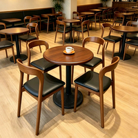 Meubles de restaurant commerciaux écologiques modernes, ensembles de tables et chaises, table à manger en bois, chaises, banquettes, canapé pour café, hôtel