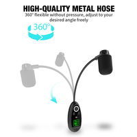 Système de microphone sans fil 2,4 GHz, portable et serre-tête, conception 2-en-1, portée de 50 m, rechargeable