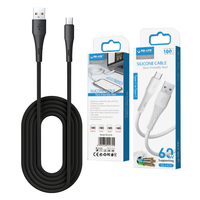 Grosir kustom Logo ponsel Earphone datar pengisian kabel Transfer De Datos 1M Android 2.4A silikon kabel pengisi daya Usb