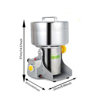 Moulin Électrique Domestique pour Grains Secs (Piment, Poivre Noir, Riz, Blé, Maïs) et Épices/Aromatiques
