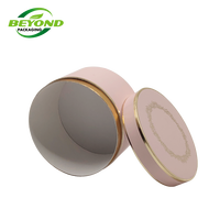 Récipient en papier personnalisé avec logo d'estampage en or emballage cylindrique tube en papier de boîte ronde cosmétique pour bouteille de crème pour le visage