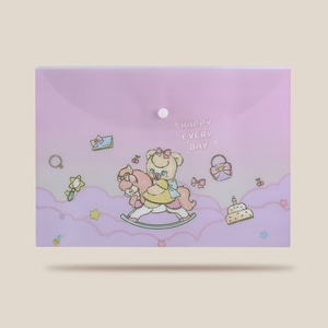 Bolsa de almacenamiento de papel de <span class=keywords><strong>prueba</strong></span> A4 de dibujos animados para estudiantes, organizador de archivos de PP bonito, bolsa de archivos de materiales suplementarios gruesos impermeables - Product Image 3