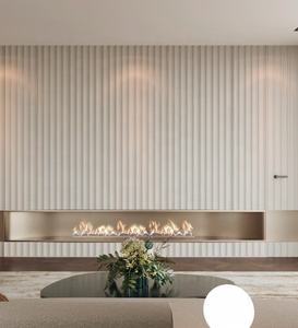 Meuble TV mural flottant en bois avec LED, centre de divertissement écologique et durable pour salon avec <span class=keywords><strong>porte</strong></span> <span class=keywords><strong>coulissante</strong></span> - Product Image 4