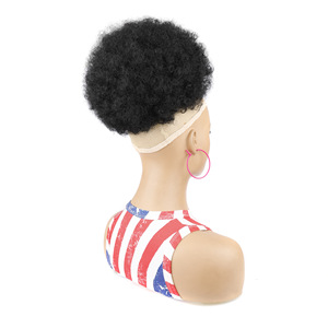 <span class=keywords><strong>Chignon</strong></span> africain moelleux à cordon avec perruque d'extension courte bouclée <span class=keywords><strong>africaine</strong></span> - Product Image 3