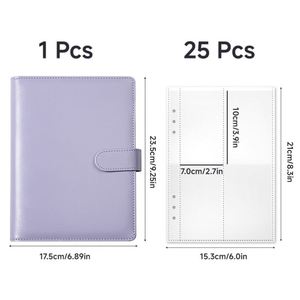 Wholesale Loose Leaf Pu Leather 6 <b>Ring</b> Planner 100 Envelope Savings Challenge A5 Budget <b>Binder</b> - Product Image 6