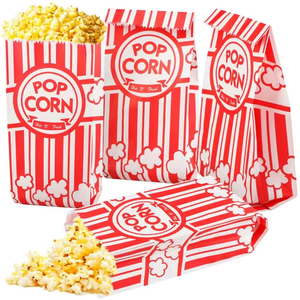 Sacchetti di Carta Kraft Ecologici per Pane, Snack, <span class=keywords><strong>Popcorn</strong></span>, Pranzo, Riciclabili, con Fondo a Blocco, Promozionali, da Asporto, per Patatine, Utilizzabili in Microonde - Product Image 2