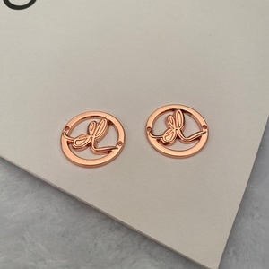 Custom <b>Metal</b> logo Round <b>Metal</b> <b>Plate</b> With Brand logo for Scarves,clothing - Product Image 2