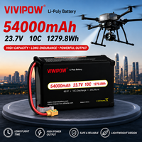 Pin LiPo Drone OEM 54000mAh 6S 23.7V 10C xả cao, dành cho máy bay không người lái nông nghiệp, có đầu nối tùy chỉnh
