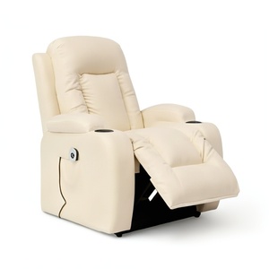 Salon moderne <span class=keywords><strong>Fauteuil</strong></span> <span class=keywords><strong>en</strong></span> <span class=keywords><strong>cuir</strong></span> Chaise de cinéma sectionnelle Home Cinéma Canapés-lits inclinables Chaise pour personnes âgées - Product Image 1