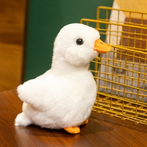 Mini Peluche Anatra Bianca Portatile, Giocattolo di Peluche Anatroccolo di Piccole Dimensioni, Simpatico Ciondolo per Borsa - Product Image 3