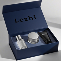 Boîtes magnétiques cosmétiques personnalisées de haute qualité et solutions d'emballage de coffrets cadeaux en papier pour soins de la peau masculins de luxe