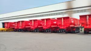 Semi-remorque benne basculante à godets en U, capacité de charge 60, 70, 80 tonnes, 3, 4, 5 essieux, pour usine - Product Image 6