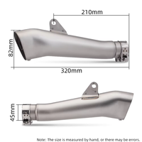 Nouvel échappement de moto en fibre de carbone et acier inoxydable pour R1200GS Torch Escape Muffler Bleu