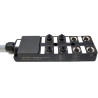 Faisceau de câbles PVC PUR flexible personnalisé M12 4 6 8 ports PNP NPN Boîtier de distribution à canal unique ou double Connecteur de capteur LED