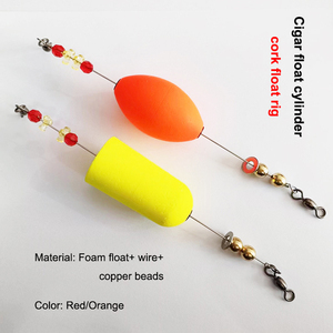 Kit de flotteurs cylindriques en mousse EVA <span class=keywords><strong>avec</strong></span> sonnette pour la pêche en bateau, haute résistance, or et orange - Product Image 3