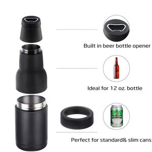 Wholesale 12Oz 304 Stainless Steel Eco-Friendly 4-In-1 Insulated Vacuum Beer <b>Bottle</b> Can Cooler With Opener - Product Image 5
