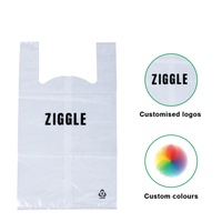 Sacs en plastique transparents LDPE personnalisés avec logo imprimé, sacs de shopping réutilisables pour l'emballage de détail