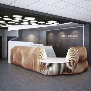 Q223 Mostrador de recepción en forma de I para escuelas Hospitales Supermercados Gimnasios dentales Salones de belleza Spa para el cabello Hoteles-Diseño de Arte Moderno - Product Image 3