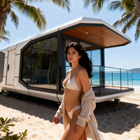 XULV Maison préfabriquée de luxe moderne en acier et verre, cabine capsule spatiale pratique, hébergement mobile écologique, hôtels préfabriqués pour le tourisme