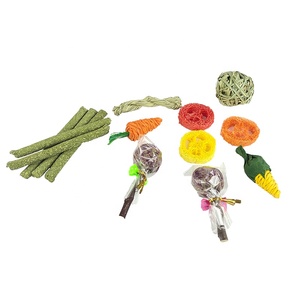 Hamster tavşan çiğnemek oyuncaklar 7 paket ahşap Hamster oyuncak seti doğal elma ahşap küçük hayvan çiğnemek Molar oyuncaklar dişler için - Product Image 4