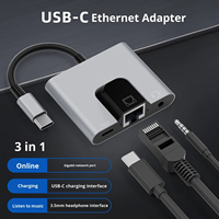 Hub USB Type C de haute qualité à 3 ports, station d'accueil et chargeur, hub pour ordinateur portable 3 en 1, hub USB C pour Macbook
