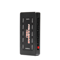 Venta de fábrica Sata IDE Power Computer 10 puertos Fan Speed Controller Hub 3pin/4pin Fan Extender Magnetic 10-Way Fan Hub