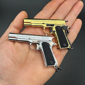 Jouets de pistolet à bas prix, ensemble de jeu de pistolet de police, cadeau pour adultes et garçons, PUBG 1:3, mini pistolet en métal, jouets de pistolet argent, or, noir, 1911Gun - Product Image 6