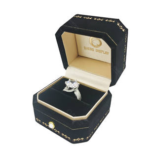 Boîte à bijoux en velours sur mesure, boîte de présentation de bijoux en velours de luxe, boîte d'emballage pour ensembles de bijoux, pour bague, collier - Product Image 4