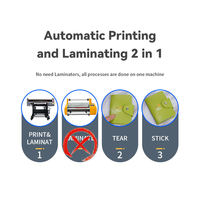 Imprimante industrielle DTF UV 60 cm Eizoulyn XP600 tête d'impression 2-en-1 A1/A3 DTF imprimante d'autocollants UV plastifieuse pour verre métal bois PVC