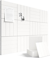 Panneaux muraux décoratifs en feutre brun chocolat et crème, à coins arrondis et rainures en V, pour tableau d'affichage à épingles pour la maison et le bureau