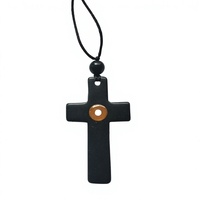 Collier intelligent NFC en pierres précieuses, croix en jade pour la lecture de versets bibliques et le partage de cartes de visite numériques