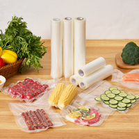 Offre Spéciale écologique PA + PE sans BPA en relief Transparent étanche de qualité alimentaire scellant sous vide sac rouleau 100 pièces quantité minimale de commande personnalisé