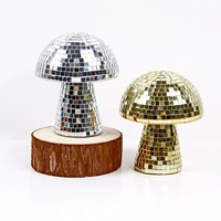 Boule disco en verre en forme de champignon, couleur personnalisée, attrape-soleil pour fenêtre, bureau, décoration de fête de Noël, vente en gros