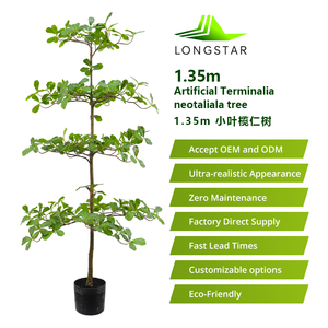 Plastic <b>Artificial</b> Terminalia Mantaly <b>Tree</b> UV Resistant Eco-Friendly Fire Retardant Customizable Height Modern Home <b>Outdoor</b> - Product Image 4