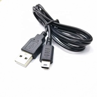 Câble d'alimentation de charge USB noir de 1,2 m pour console Nintendo DS Lite NDSL