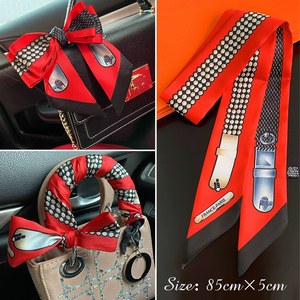 Phụ Nữ Xử Lý Khăn Quàng Cổ Túi Khăn Quàng Cổ Hẹp Thương Hiệu 100% Dâu Khăn Lụa Ribbon Phụ Nữ <span class=keywords><strong>Streamer</strong></span> - Product Image 6