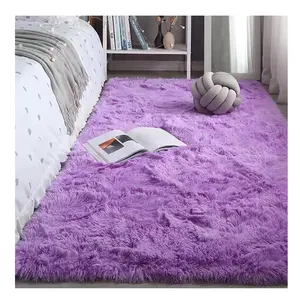 Tapis d'allée de mariage décoration de luxe en peluche artificielle tapis lavable super doux et moelleux tapis et tapis hirsute