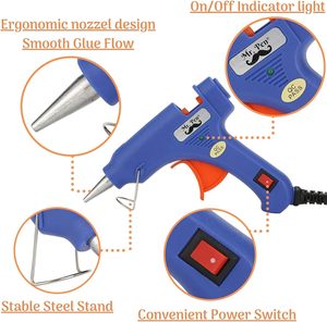 Mini <span class=keywords><strong>pistolet</strong></span> à <span class=keywords><strong>colle</strong></span> chaude à préchauffage rapide, <span class=keywords><strong>pistolet</strong></span> à <span class=keywords><strong>colle</strong></span> thermofusible 20W <span class=keywords><strong>pour</strong></span> réparations rapides à domicile, travaux manuels, bricolage et décorations de fêtes - Product Image 2