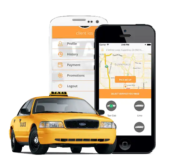 Доступное приложение для установки такси/кабины