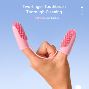 135 °   Brosses à dents à poils doux en TPR, brosse à dents double doigt <span class=keywords><strong>pour</strong></span> chats, chiens, chiots, chatons, soins dentaires, nettoyage des dents - Product Image 2