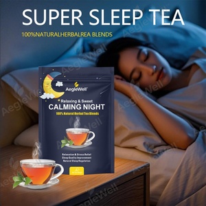 Aeglewell Özel Marka Organik Uyku Çay Poşetleri - Derin Uyku için Sakinleştirici Papatya ve Valeryn Kökü, Kafeinsiz - Product Image 3