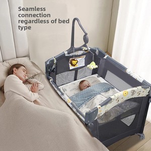 Culla Multifunzionale Pieghevole Portatile per Neonati, Lettino Co-Sleeping Regolabile in Altezza con Design Anti-Pizzicamento e Fasciatoio Integrato - Product Image 3