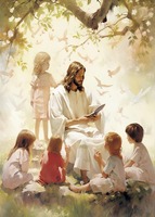 Peinture sur toile abstraite de portrait de Jésus, art mural aux couleurs chaudes, images pour la décoration de la maison, du bar, de la salle, affiches et impressions d'art chrétien