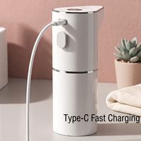 Distributeur de savon liquide moussant électrique USB mural sans contact pour extérieur et hôtel, avec verrouillage et bouteille personnalisable
