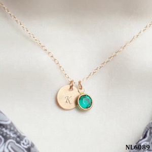 Con monograma carta collares <span class=keywords><strong>18</strong></span> <span class=keywords><strong>oro</strong></span> Color personalizado alfabeto inicial collar 12 <span class=keywords><strong>DE</strong></span> Collar para regalo <span class=keywords><strong>de</strong></span> cumpleaños - Product Image 1