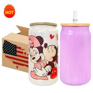 15Oz 16Oz 20Oz Sparkling <b>Beer</b> Can Holographic Shimmer Travel Mug White Sublimation Glitter Glass Jar - Product Image 2