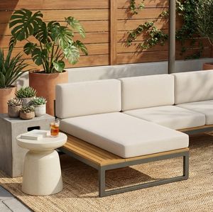 [BeNK] Nouveau design de canapés sectionnels en bois d'acacia en forme de L pour patio extérieur avec structure en acier, fabricant vietnamien - Product Image 3