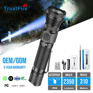 Lampe torche tactique 1800 Lumens TrustFire T15R Ultra puissante longue portée 310M étanche 18650 EDC lampe de randonnée portable - Product Image 1